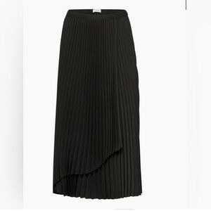 NWOT ARITZIA Babaton Ladder Black Midi Pleated Skirt Small